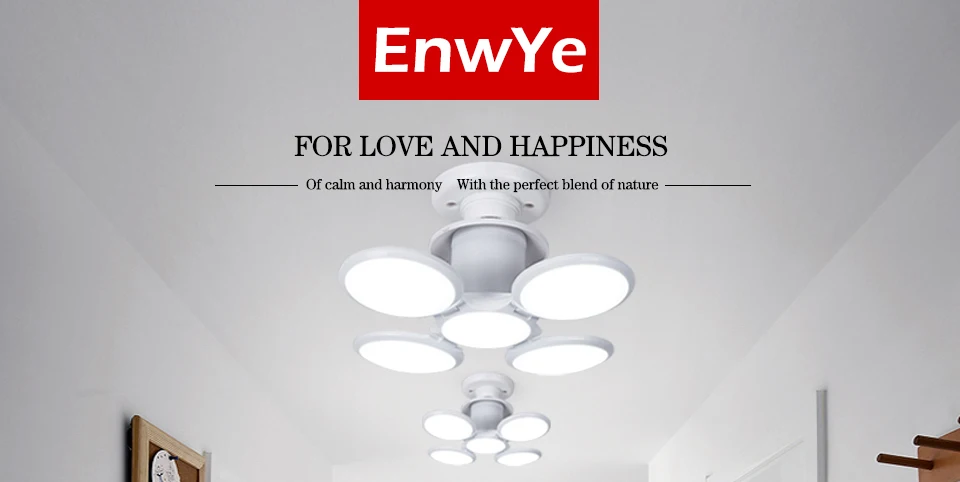 EnwYe Super bright LED folding bulb E27 40W LED light football UFO lamp AC 85-265V LED Bulb Christmas gifts for children Holiday