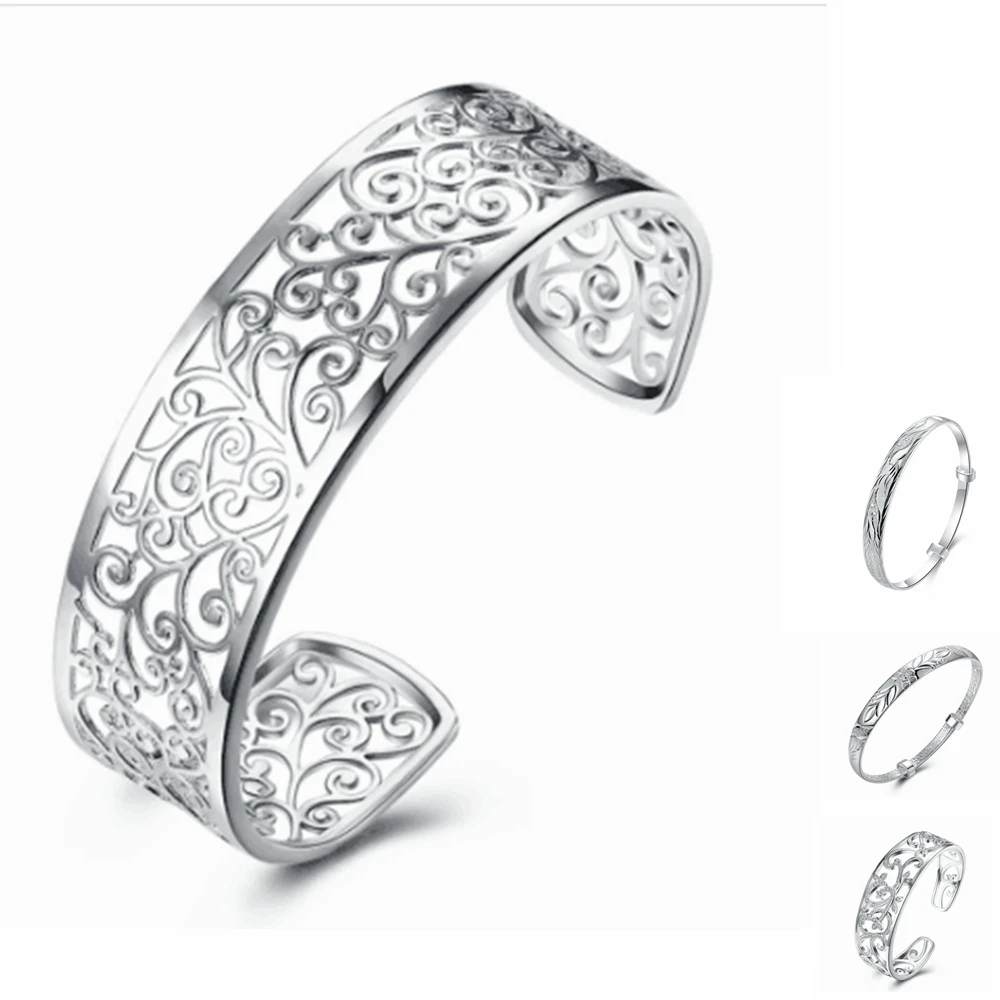 Женский Открытый браслет из серебра 925 пробы 925|bracelet original|bracelet necklacebracelet 18k gold |