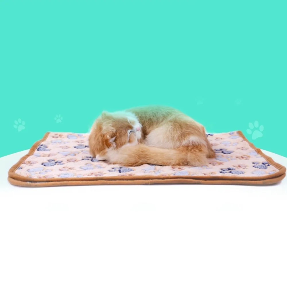 Утолщенное одеяло для собаки для питомца лапа узор кошка собака коврики дышащая мягкая сумка для животных одеяло для собаки кошки котенка хомяка теплое одеяло