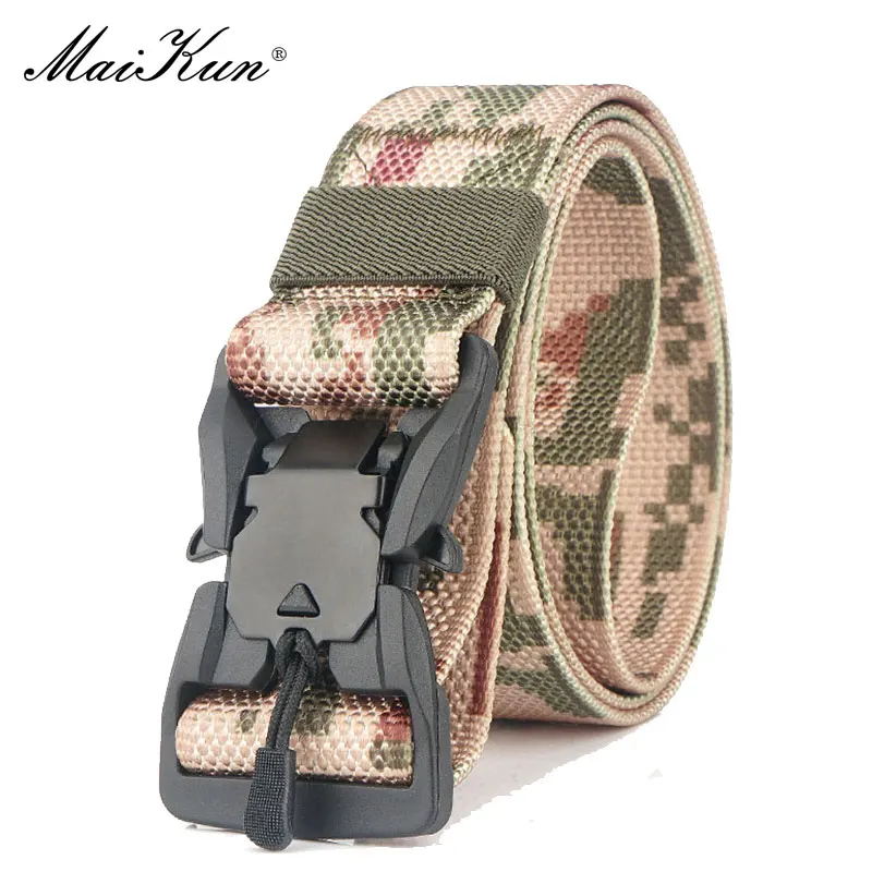 camouflage9 Maikun нейлоновые пояса для мужчин, ремень с металлической пряжкой, открытый охотничий ремень, военный инвентарь, боевой тактический Мужской ремень - Цвет: camouflage9