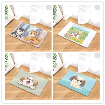 

Pet French Bulldog Shih Tzu Husky Card Butterfly Plant Flower Weed Bath Mats Office Rugs Gift Large Rubber Custom Printed Pillow