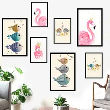 Украшения для дома в северных европейских стилях с изображением фламинго, переодевания гостиной, дивана, прикроватного фона, наклейки