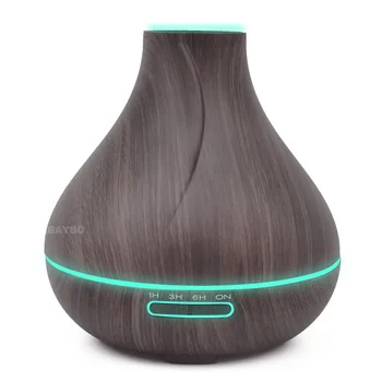 

400ml Wood Aromatherapy Cool Mist Maker Fogger Air Vaporizer Ultrasonic Air Humidifier Aroma Essential Oil Diffuser for Home