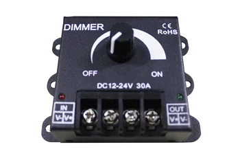 

DM110 frequency adjustable LED dimmer controller, using knob control, can adjust light according to actual needs, DC12~24V input