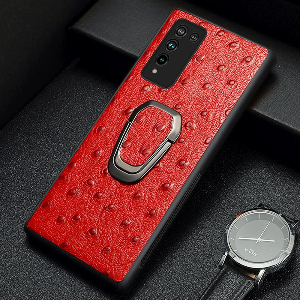 

Чехол из натуральной кожи страуса для Honor 10X Lite 9X 8X 70 Pro Plus Magic 4 3 Pro 10i 20i 50 60 30 Pro 20 Pro 10 Lite