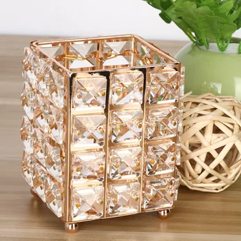 

Crystal Candle Holder Silver /Gold Candlestick Box Wedding Centerpieces Table Candelabra For Christmas Home Party Decoration