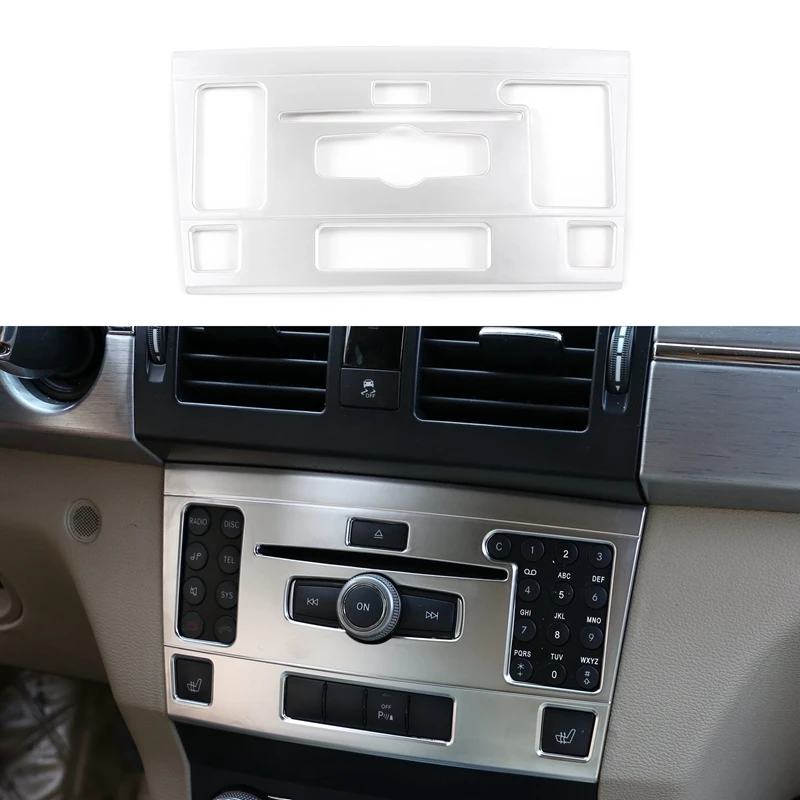 Автомобиль серебро ABS Кондиционер CD панель накладка для Mercedes Benz X204 GLK 2010-12