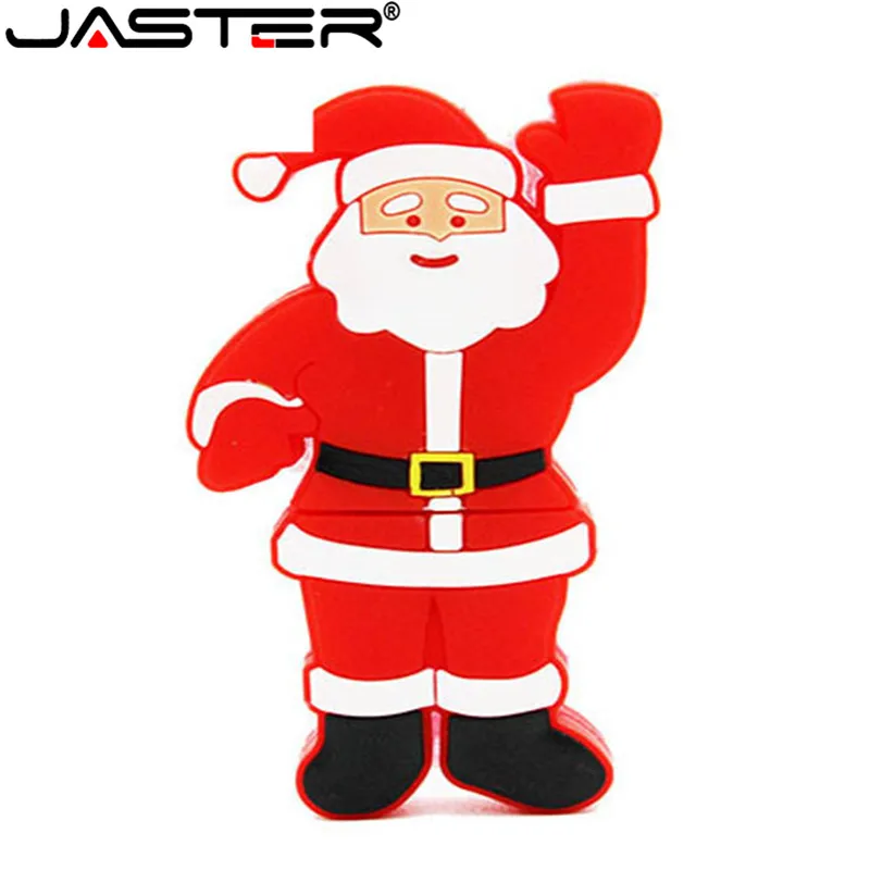 JASTER мультяшный usb кабель с Санта Клаусом флеш накопитель Usb2.0 4 ГБ 8 16 32 64