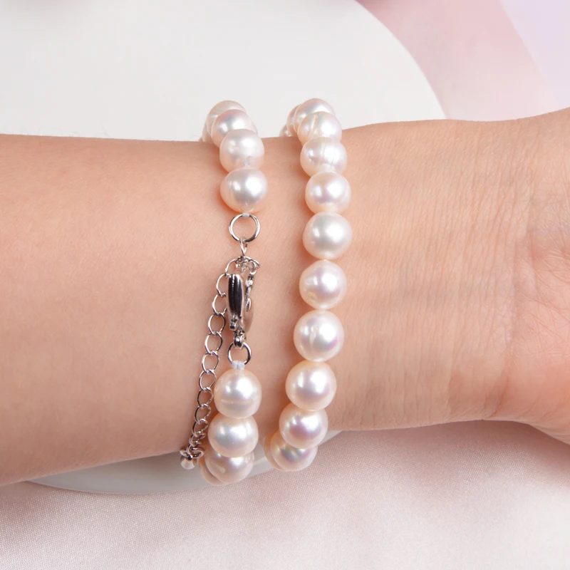 White Pearl Design Bangles - South India Jewels