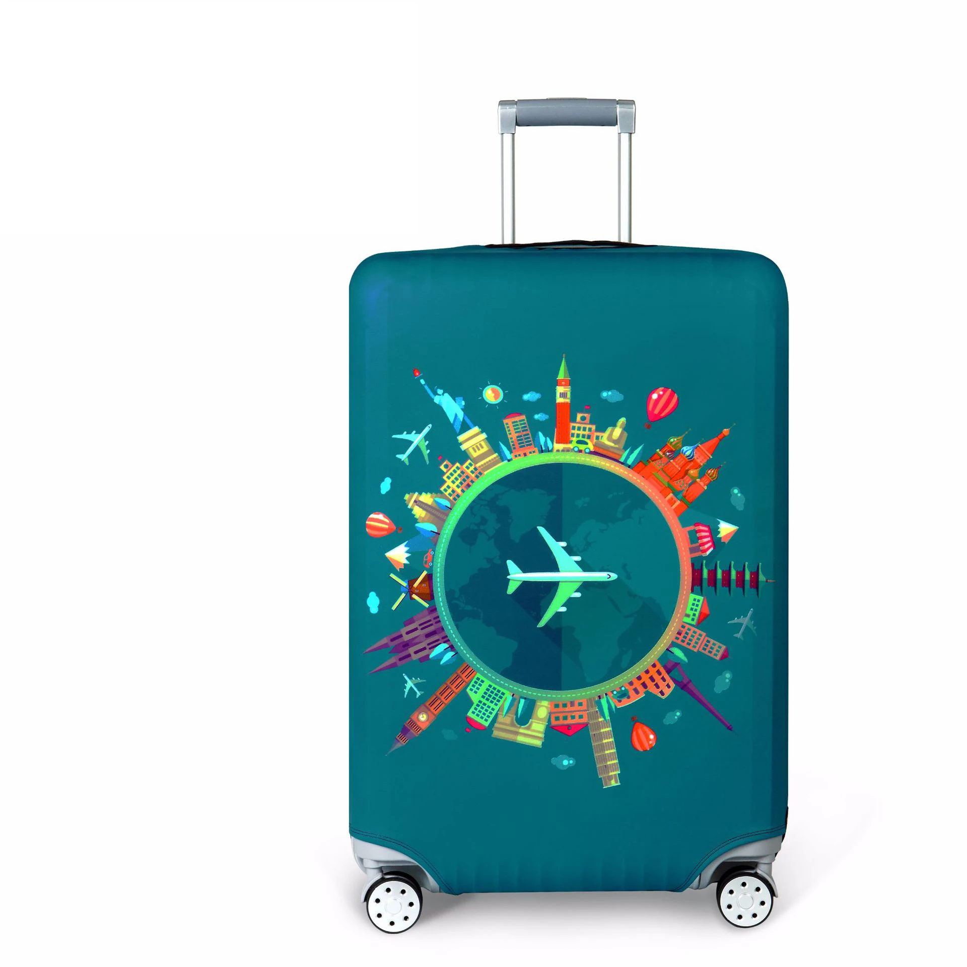 Thick Elastic Geometric Luggage Protective Cover Men's Women's Case Suitcase Trolley Baggage Travel Bag Cover