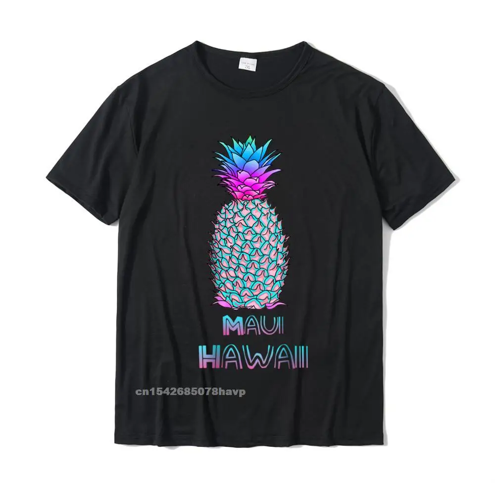 Cute Men Tops Shirt Maui Hawaii Pineapple T-Shirt__1707. T Shirt 100% Cotton Fabric O-Neck Short Sleeve Top T-shirts Hip hop Maui Hawaii Pineapple T-Shirt__1707.Maui Hawaii Pineapple T-Shirt  1707 black.