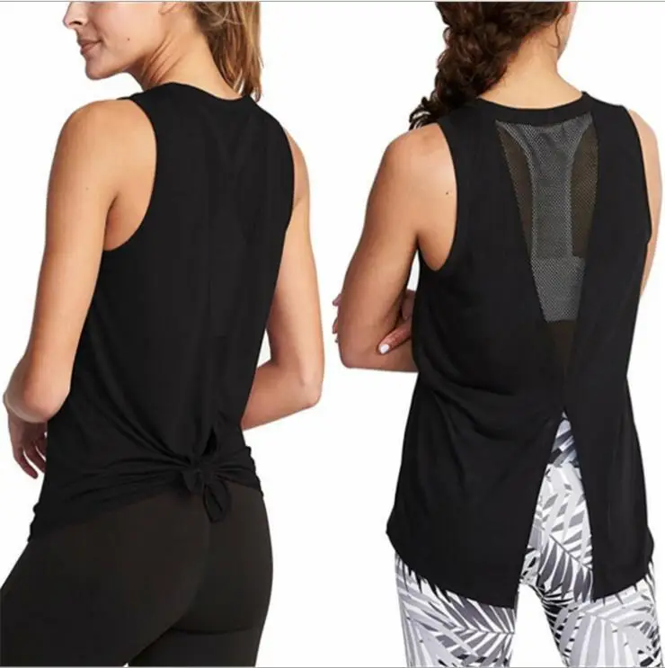 Women Yoga Shirts Tank Top Gym Sports Running Athletic Active Stretch Workout Vest Quick Drying Clothes Breathable Gauze 2020 | Спорт и