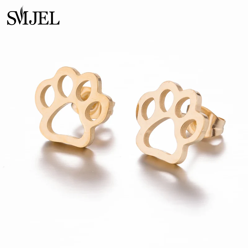 Neue kleine Edelstahl-Ohrringe für Frauen und Mädchen, schwarzes Tier, Hundepfoten-Ohrringe, Biene, Katze, Schlange, Igel, Piercing, Schmuck, Geschenke – Detail 30