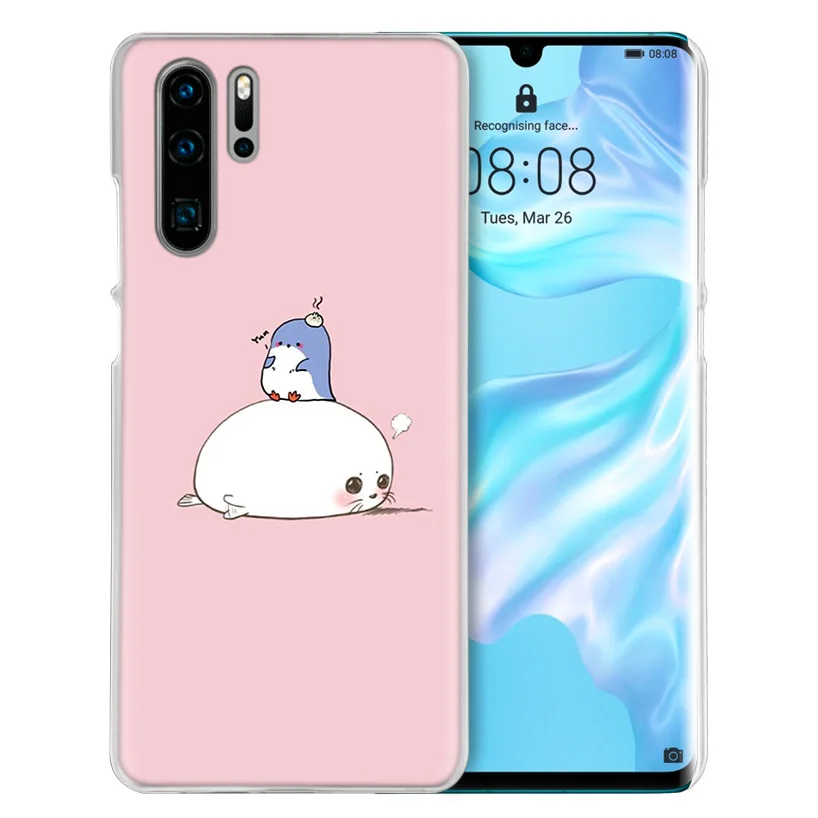 Жесткий чехол для huawei P30 P20 P10 mate 30 20 10 Nova 5 5i Pro Lite P Smart Z Plus Прекрасный Пингвин полярный медведь