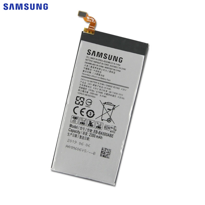 Samsung сменный аккумулятор EB-BA500ABE для samsung GALAXY A5 SM-A500 A5000 A5009 A500F аутентичная батарея для телефона