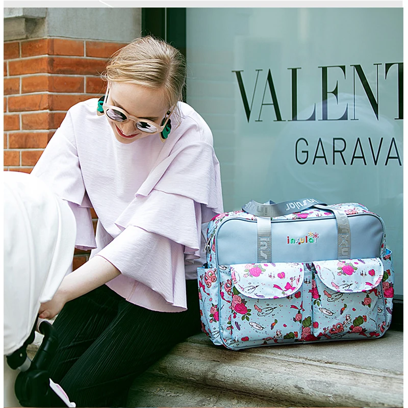 Diaper Bag Fashion Large Capacity Multifunctional Travel Nappy Messenger / Totes Stroller Baby Bags for mom with Changing Pad
