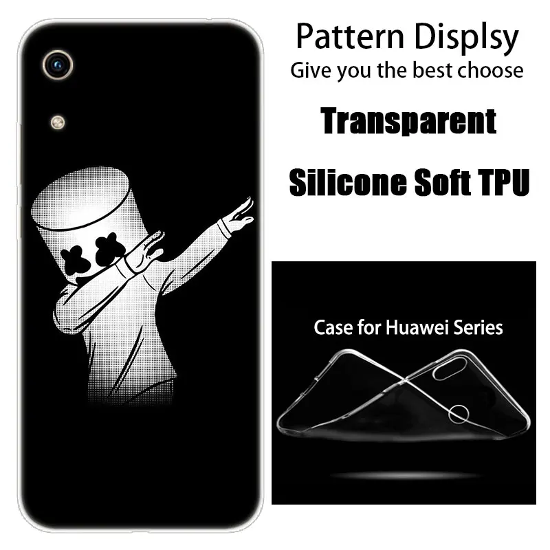 002 Роскошный силиконовый чехол DJ marshmallow для huawei Honor 9X 8A 7A 20 Pro 7X8X7 S 8S 8 9 10 Lite View 20 20i 10i Play Fashion Cover - Цвет: 002
