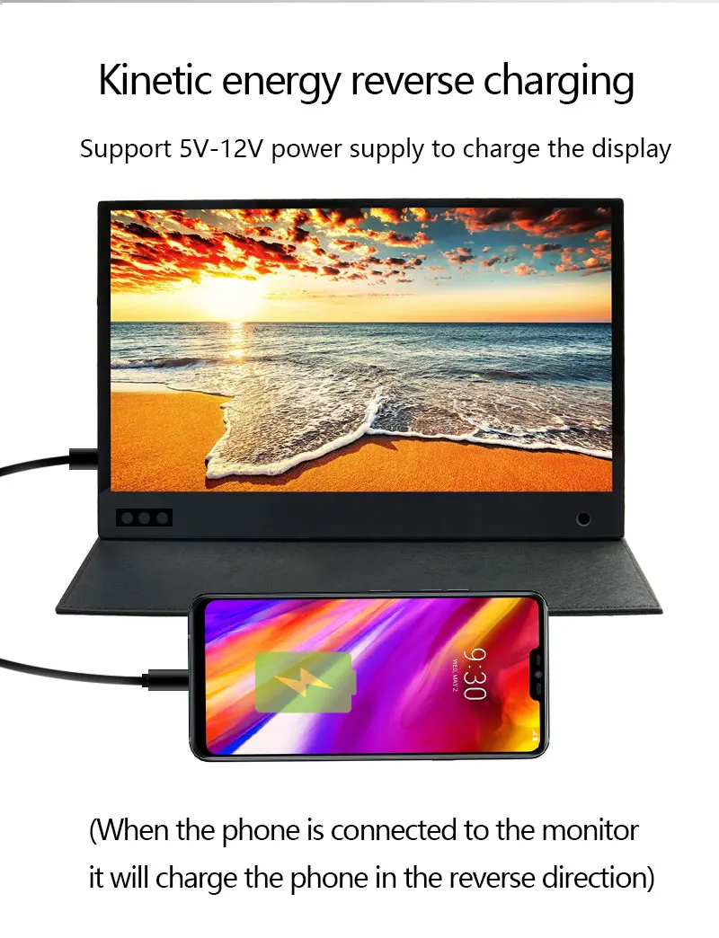 KSOPUERT 15,6 портативный монитор Full HD ips экран USB C игровой монитор с тип-c Mini HDMI для ноутбука ПК телефон Xbox PS4 переключатель