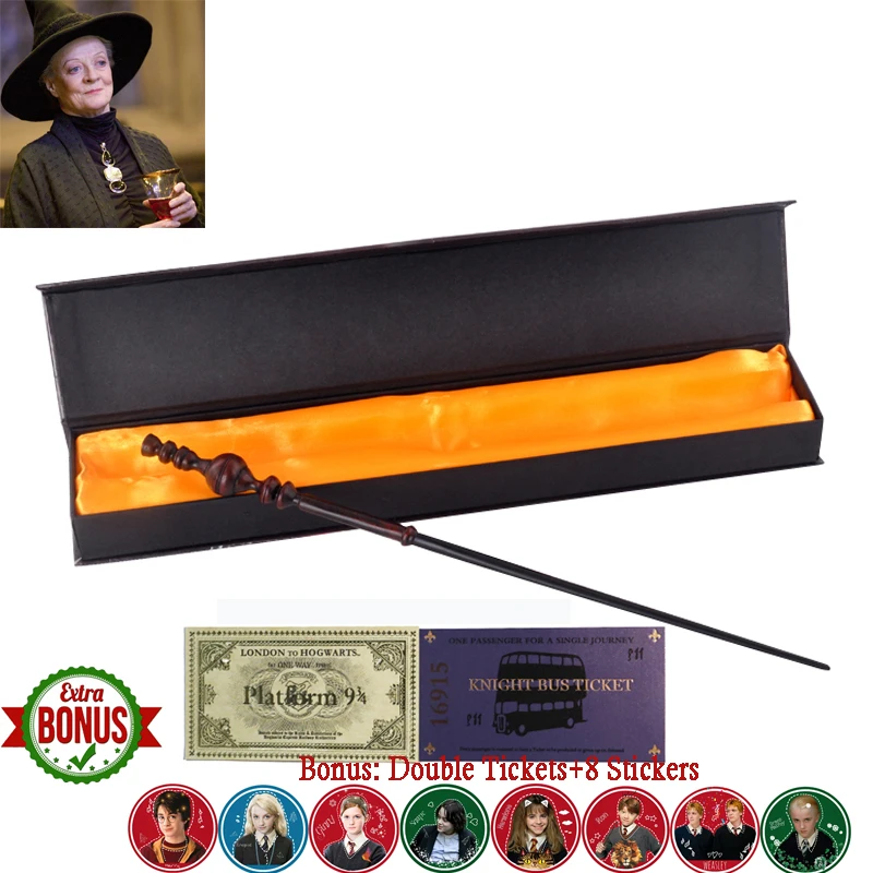 22 Kinds of Harry Series Magic Wand with Box Voldemort Ron Hermione Dumbledore Luna Magic Wand Knight Bus Hogwart Train Ticket