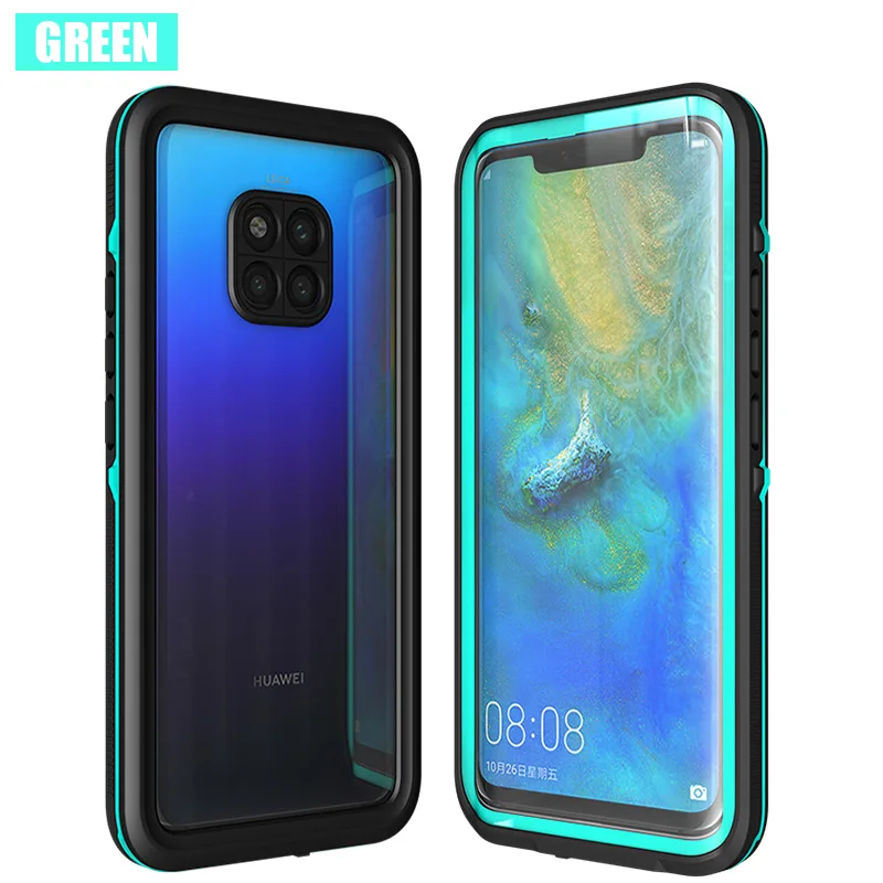 Защитный чехол для дайвинга для huawei mate 20 mate 30 Pro Чехол для плавания ming IP68 Водонепроницаемый чехол для спорта на открытом воздухе для huawei P30 Pro Fundas - Цвет: Grass Blue