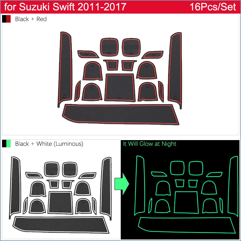 Противоскользящая резиновая подушка для двери Suzuki Swift 2011~ Maruti DZire Sport ZC72S ZC82S ZC32S коврик для салона автомобиля аксессуары