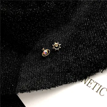 

Earrings Universe Asymmetric Female Delicate Small Earrings Earrings Dazzle Colour Crystal Joker Fashion Women Push-back Metal