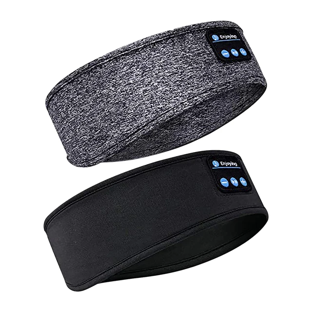 Wireless Bluetooth Sleeping Headphones Sports Headband Soft Elastic Comfortable Music Headset Speakers Hands-free For Running Smart Gadget color: Black|Gray|Pink