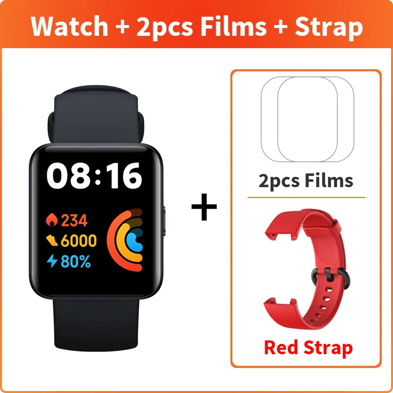 Global Version Xiaomi Redmi Watch 2 Lite 1.55" HD Smart Watch GPS Bluetooth 5.0 Smartwatch Blood Oxygen Sport Bracelet Mi Band 