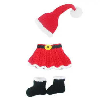 

Newborn Photography Props Baby Christmas Hat Set Crochet Outfits Baby Photo Prop