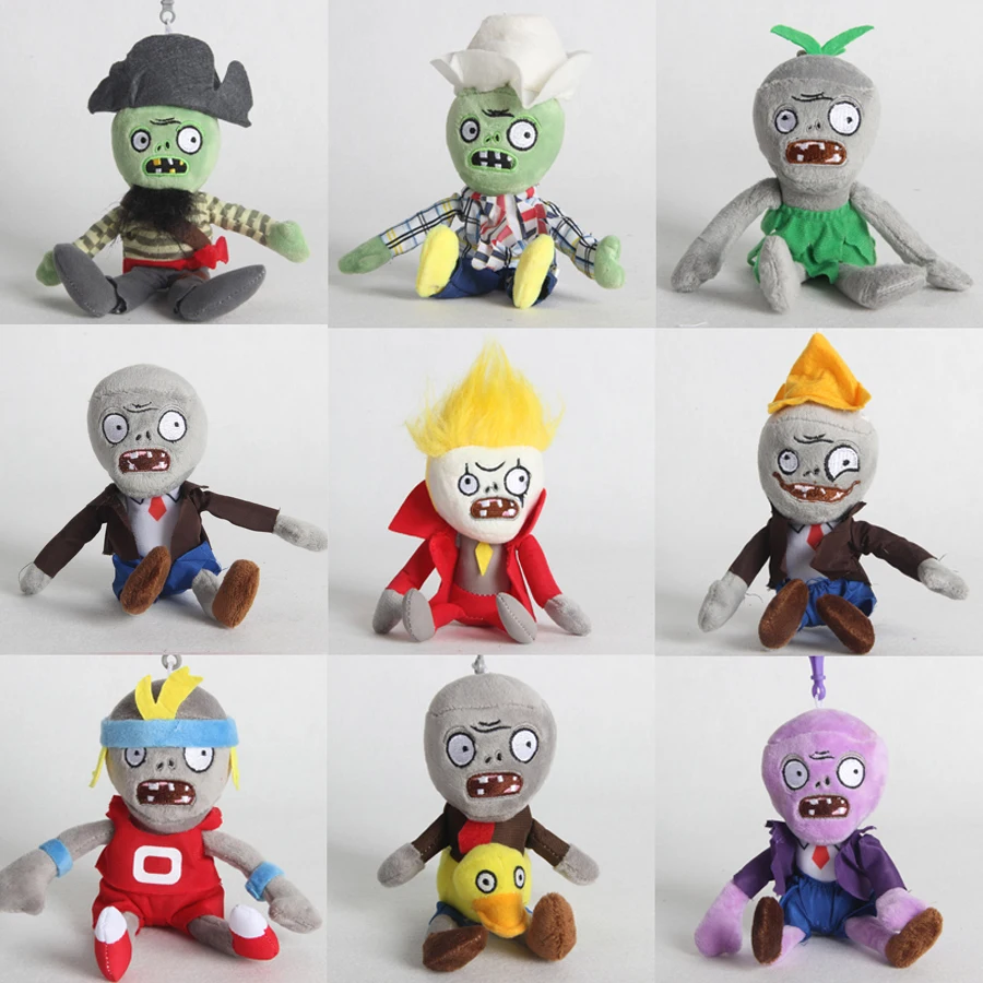 

1pcs Plants vs Zombies Plush 18cm PVZ Hats Pirate Duck Zombies Plush Pendant Toy Soft Stuffed Toys Doll for Kids Children Gifts