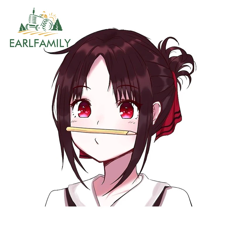 EARLFAMILY 13cm for Kaguya Sama Love Is War Decal Waterproof Anime Sunscreen Car Sticker Creative Air Conditioner Styling | Автомобили и