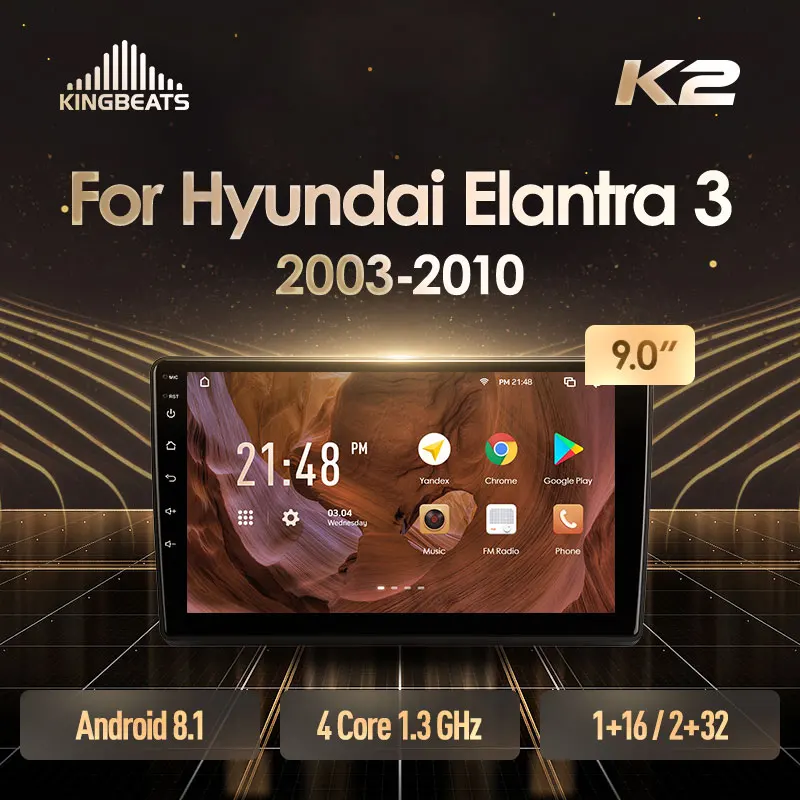 KingBeats штатное головное устройство For Hyundai Elantra 3 2003 - 2010 GPS Android 8.1 автомагнитола на