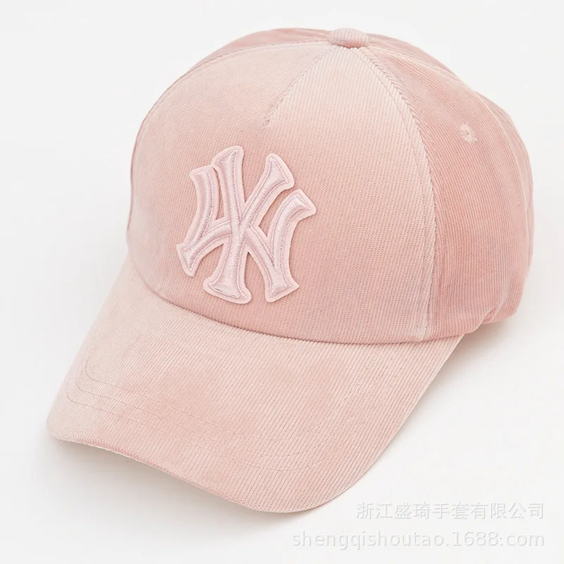 Sheng qi, корейский стиль, осень и зима, стиль, корейский стиль, бейсбольная кепка, уличная, крутая, Белая Башня, утка, шапка, прямая - Цвет: M388 Pink