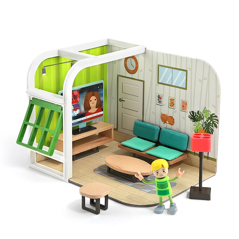 Высокое качество ручной работы кукольный дом мебель Miniatura DIY Модель Деревянный