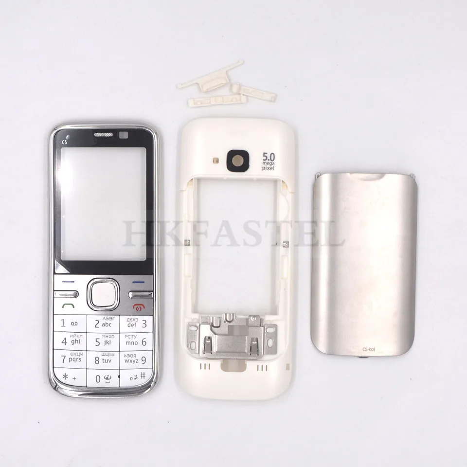 Mobile Phone Housing Cover Case English/Russian/Arabic Keypad Tools for Nokia C5 C5-00