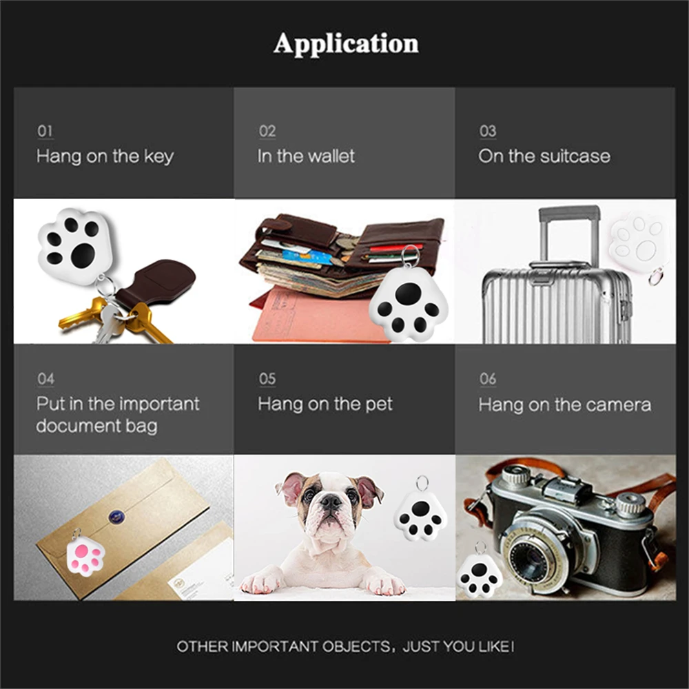 GPS Pet Cat Dog Tracker Mini Anti-Lost Waterproof Bluetooth-Compatible Locator Accessories