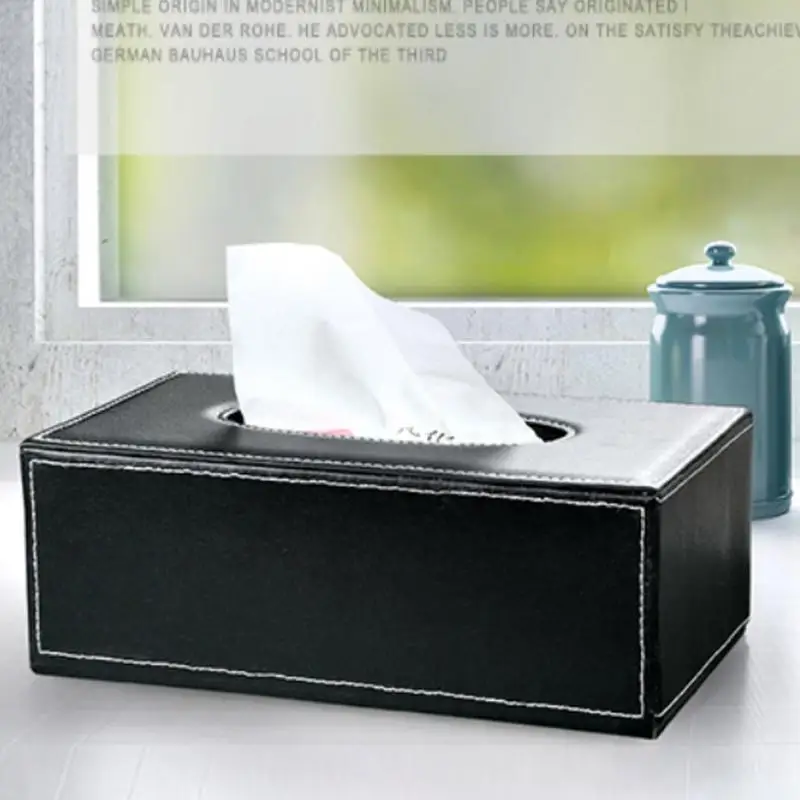 Домашняя искусственная кожа большие антивлажные прямоугольные бумажные салфетки коробка для бумажных салфеток чехол для домашнего офиса держатель 24x13x9,5 см