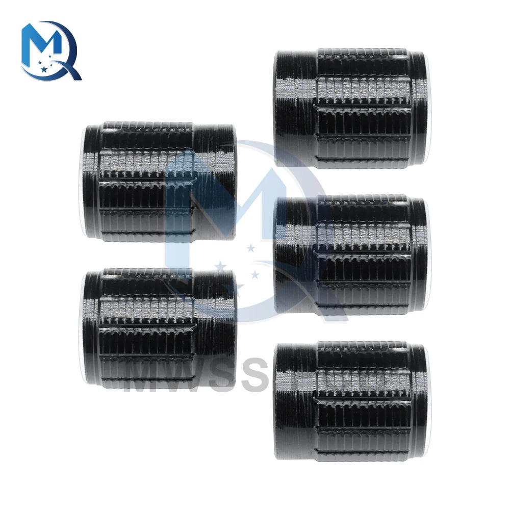 Potentiometer Knobs 10PCS/Lot 6MM Black Metal Volume Control Knobs Switch For Knurled Shaft Insert Potentiometer Knob Diameter 15mm x 16.5mm Height