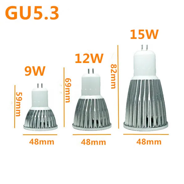 Мощная светодиодная лампа niewe MR16 GU5.3 ударная 9 Вт 12 15 Dimbare теплая Koel Wit mr 16 В Gu 5 3 220