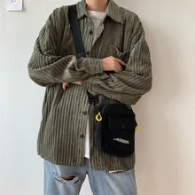 Осенняя Вельветовая рубашка мужская мода ретро сплошной цвет хлопок Повседневная рубашка Мужская Уличная Свободная рубашка с длинным рукавом мужская M-2XL