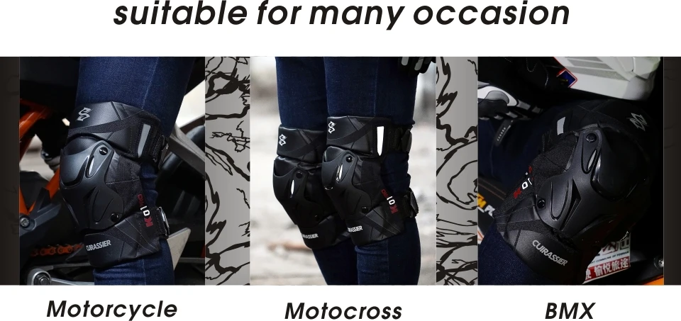 Cuirassier K01 Protective Motorbike Kneepad Motocross Motorcycle Knee Pads MX Protector Racing Guards Off-road Elbow Protection