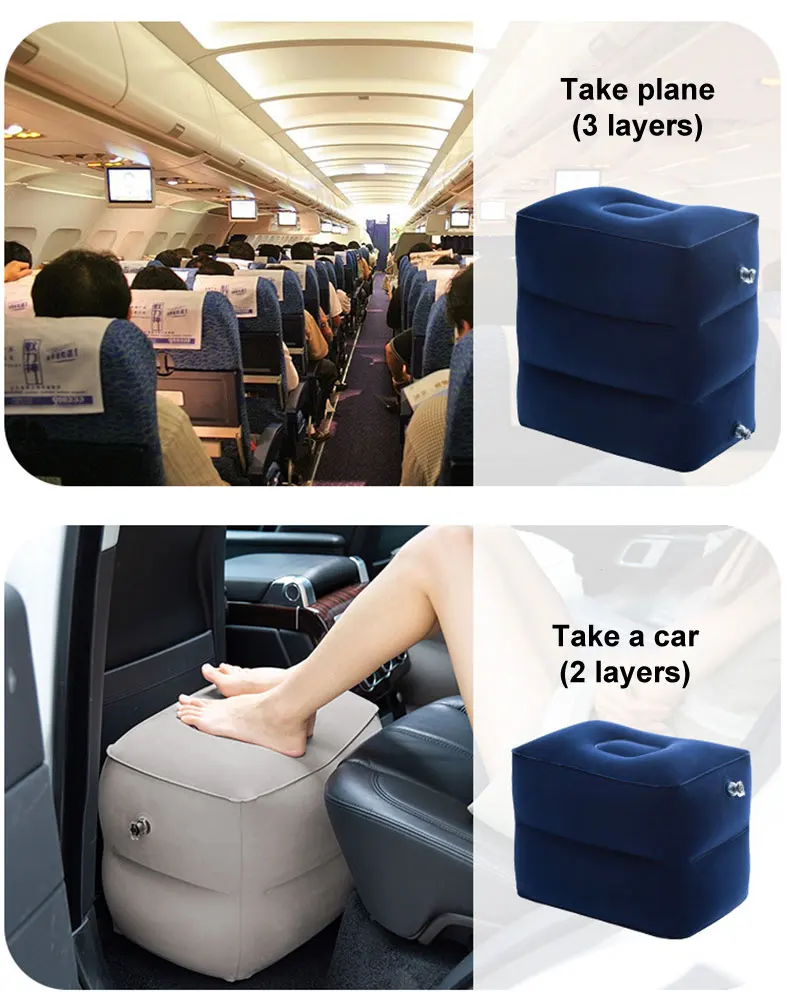 Надувная портативная подушка для ног складная подушка для ног для самолета поезда детская подушка для кровати надувной стул pouf chambre
