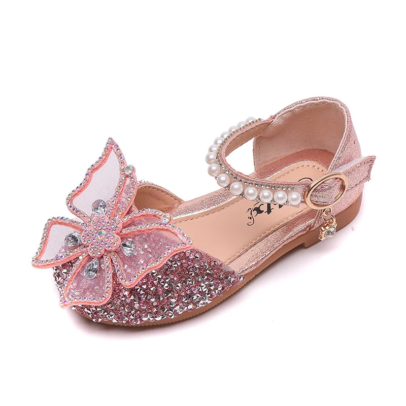 children's shoes for sale Summer Girls Shoes New Princess Kids Sandals Bling Dance Party Shoes Pearls Bow Kids Child Flats Sandals E800 children's sandals near me