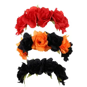 

3pcs Halloween Simulation Flower Headband Chic Headdress for Dress Party Gift