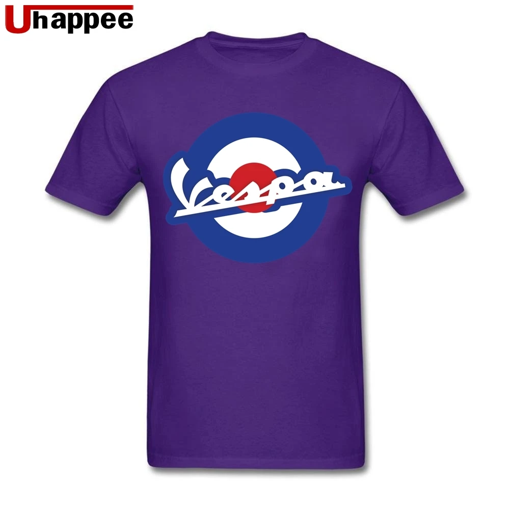 Большие размеры Vespa мужские футболки классные с короткими рукавами хлопок сексуальные мужские рубашки распродажа цена официальная одежда - Цвет: Фиолетовый