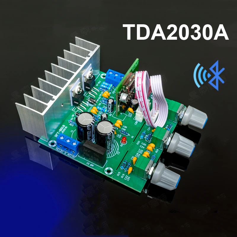 2*30W Bluetooth-Compatible LM1875 TDA2030A Audio Power Amplifier Board Stereo 2.0 Class AB Home Theater Hifi 15-50W AUX AMP 5 channel amplifier Audio Amplifier Boards