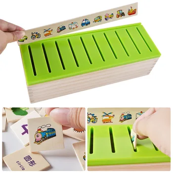 

Kids Early Educational Learn Toy Mathematical Knowledge Classification Cognitive Matching Wood Box Gifts for Children