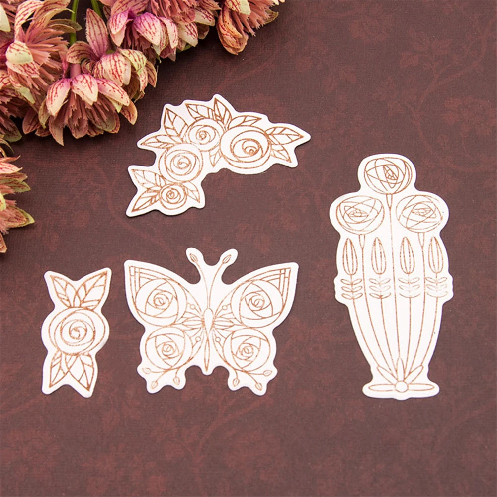 Flower Vine Metal Cutting Dies and Clear Stamps Set New 2019 Christmas Scrapbooking Make Card Album Craft Stencil Arrivals |