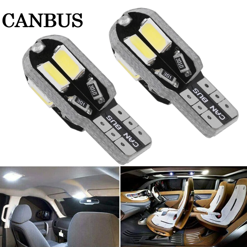 Светодиодсветодиодный лампы W5W T10 Canbus 5730 8SMD 12 в 6000K 194 светодиодный LED для салона