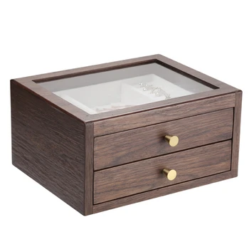 

Wood Jewelry Box Retro Style Large Multilayer Marriage Holiday Gift Makeup Organizer Storage Box Case